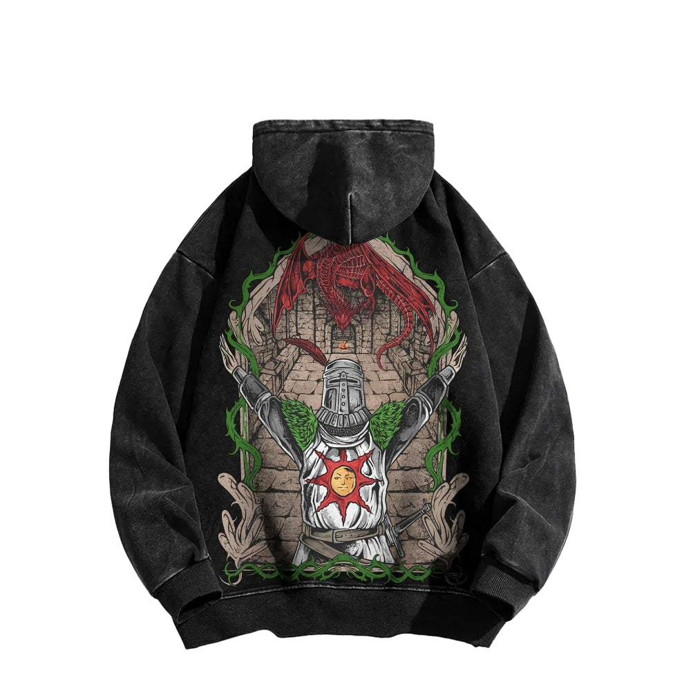 Dark Souls Casual Washed Hoodie 2507012080