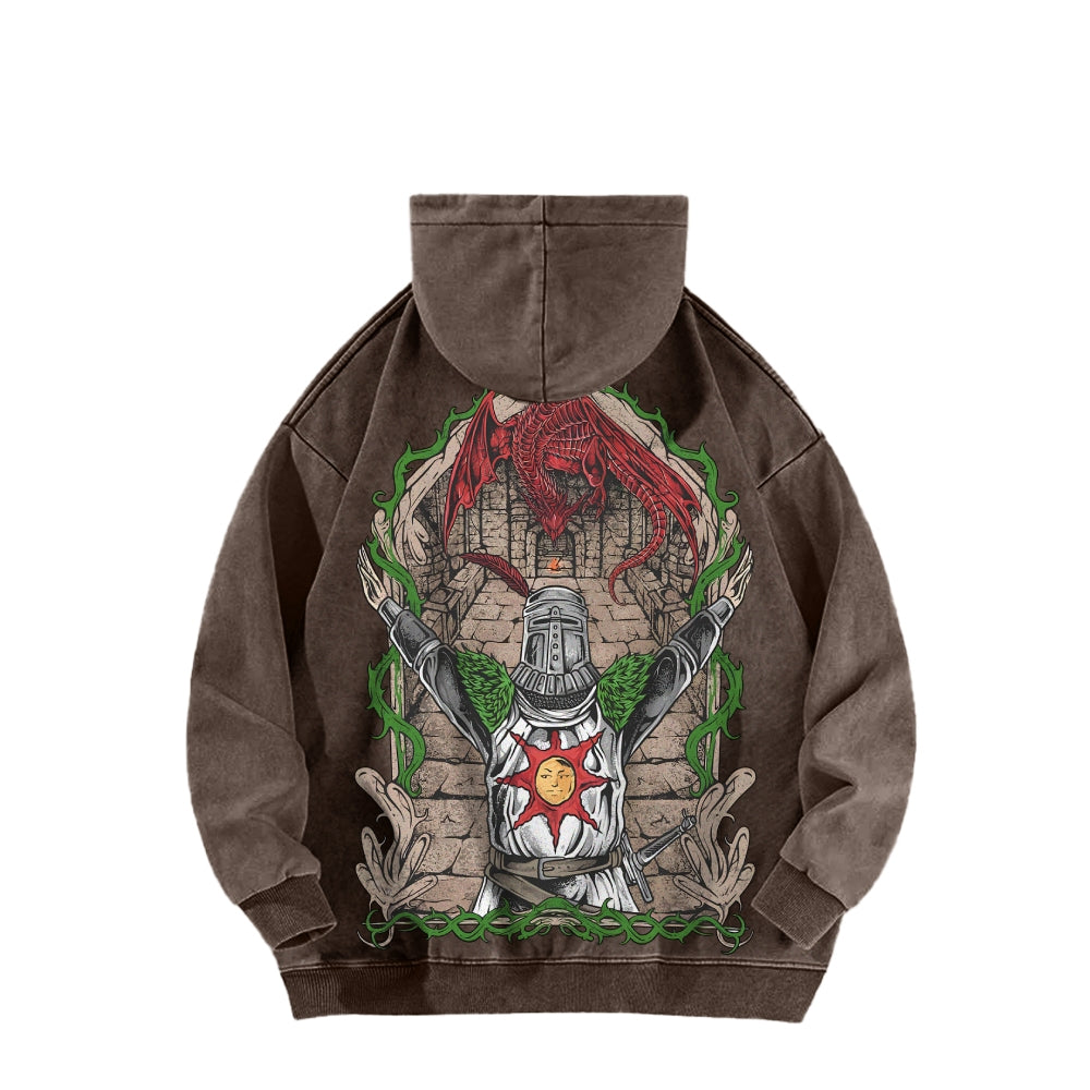 Dark Souls Casual Washed Hoodie 2507012080