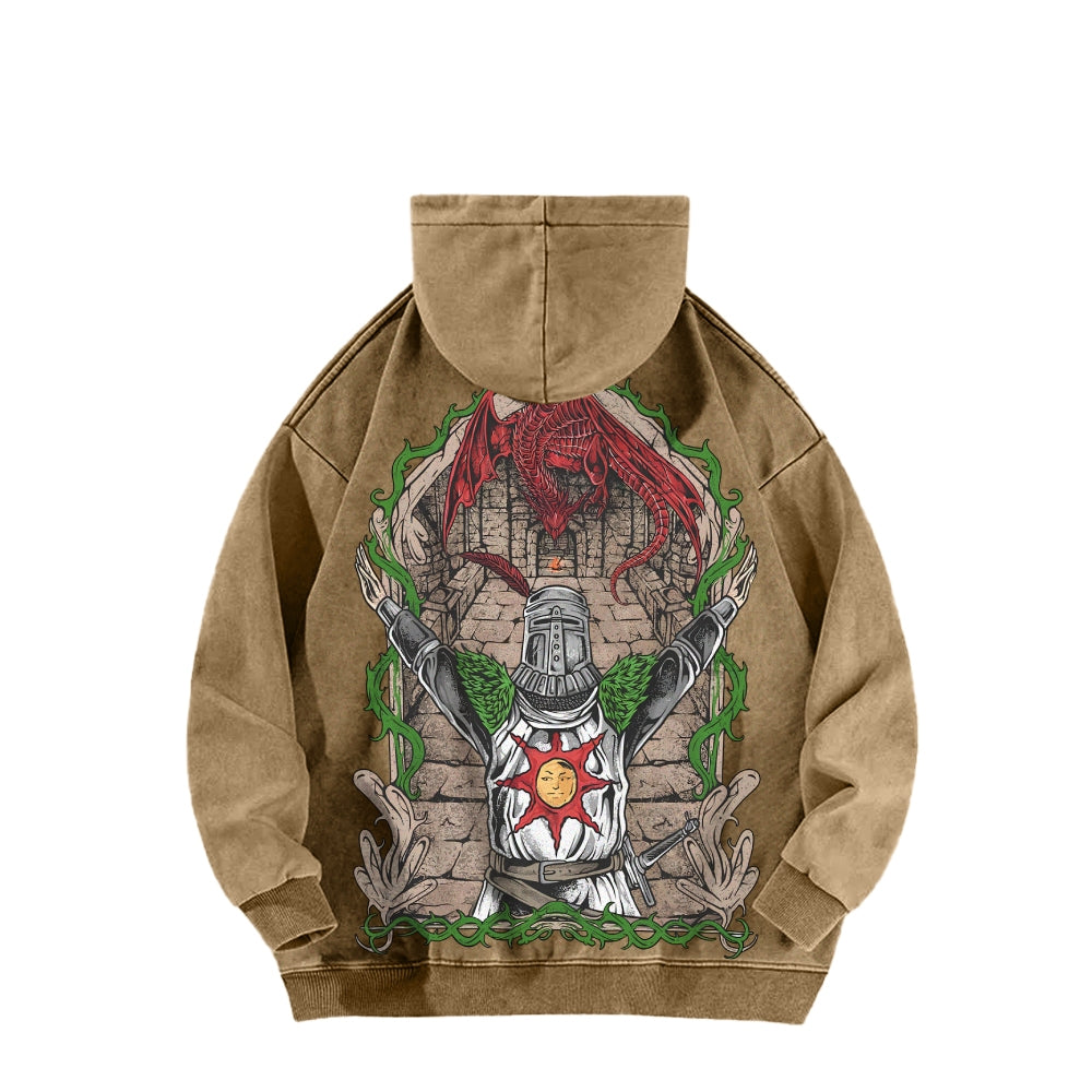 Dark Souls Casual Washed Hoodie 2507012080