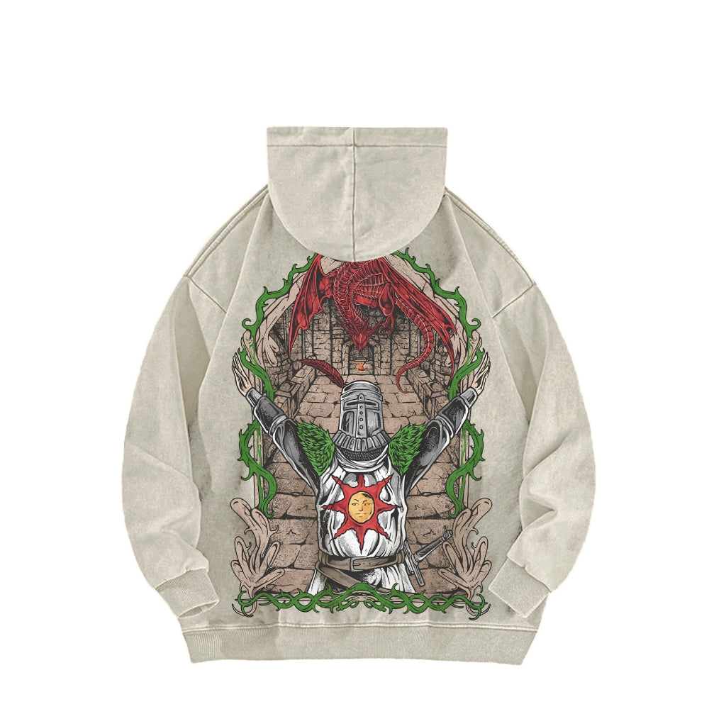 Dark Souls Casual Washed Hoodie 2507012080