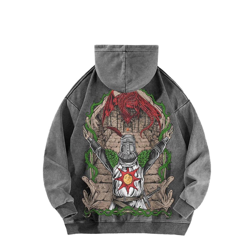 Dark Souls Casual Washed Hoodie 2507012080