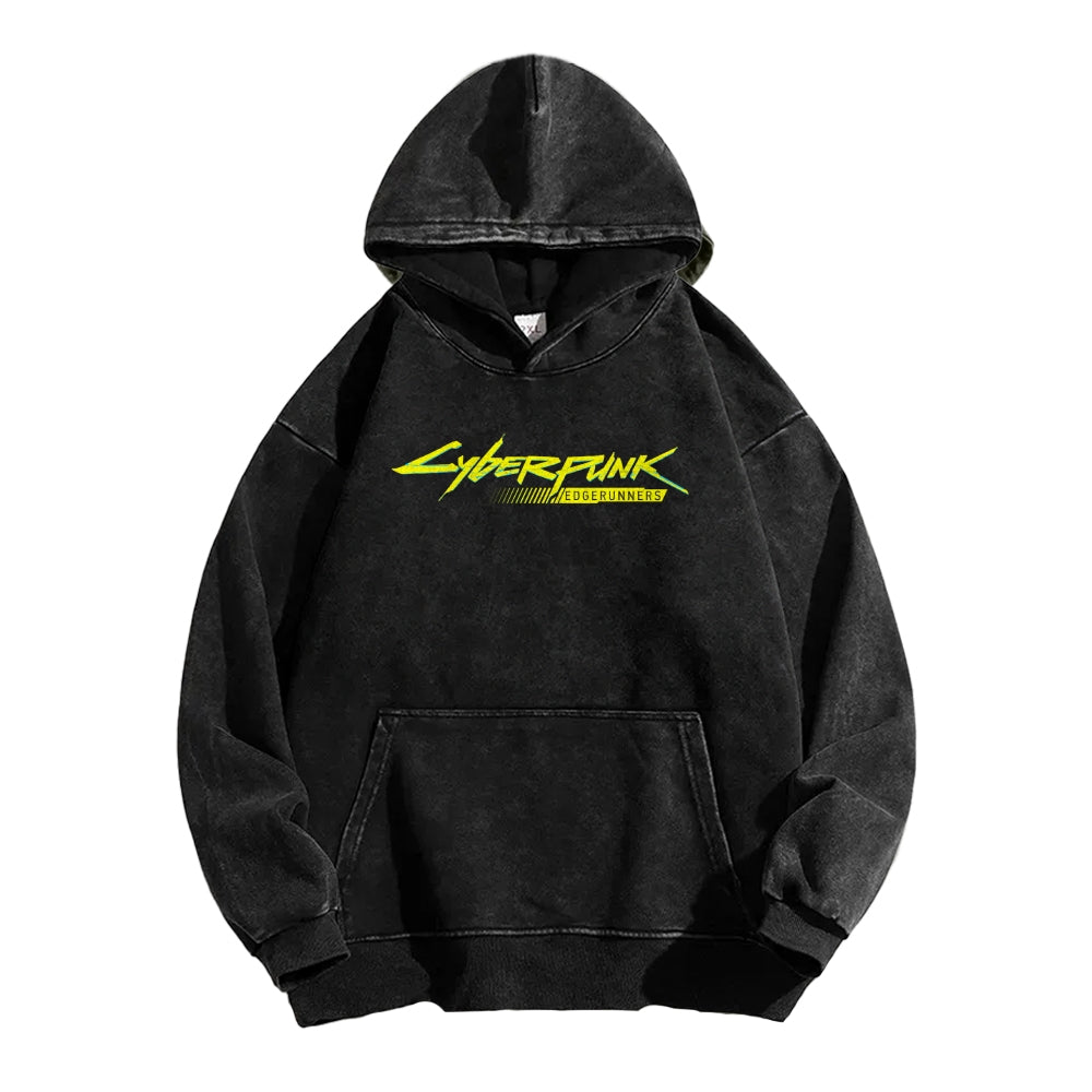 Cyberpunk: Edgerunners Casual Washed Hoodie 2507022462