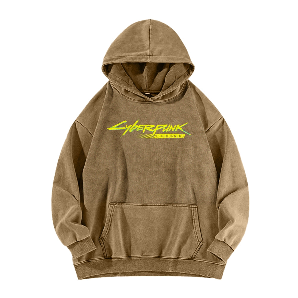 Cyberpunk: Edgerunners Casual Washed Hoodie 2507022462
