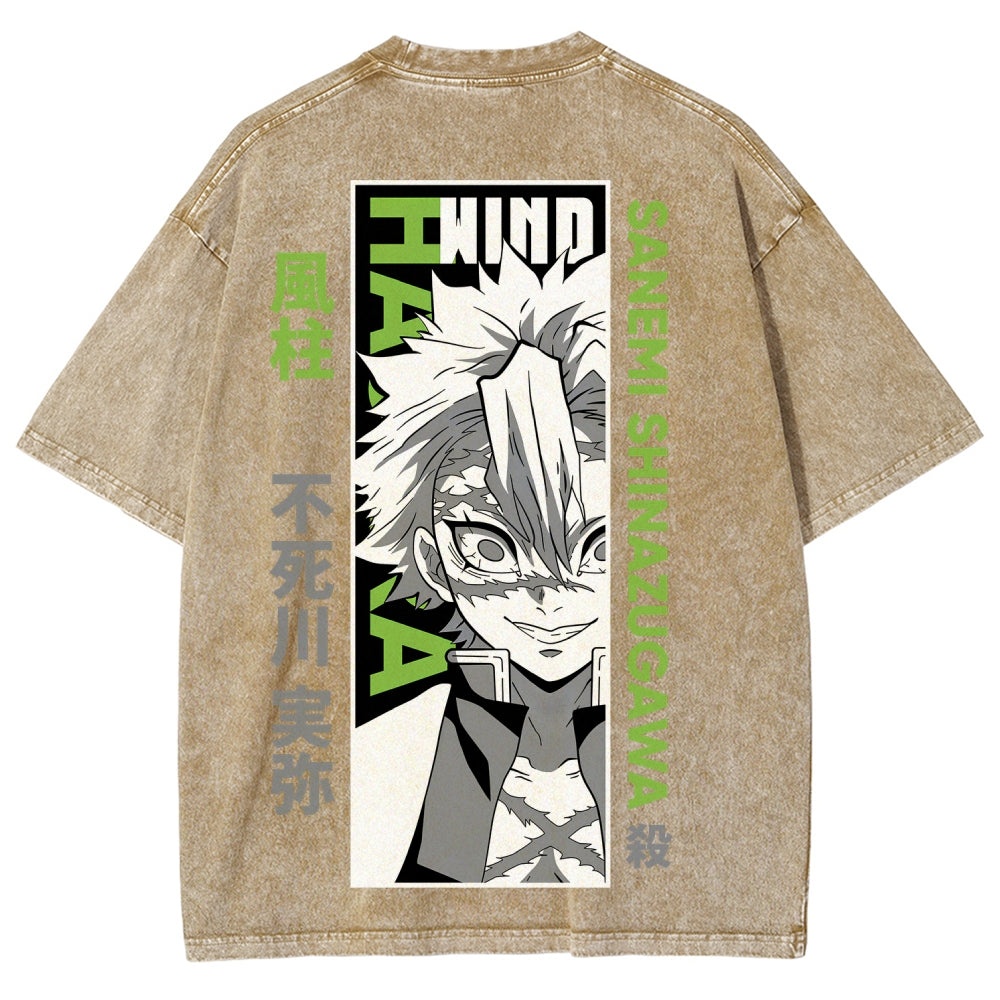 Demon Slayer Unisex Fit Washed T-Shirt 2507024148