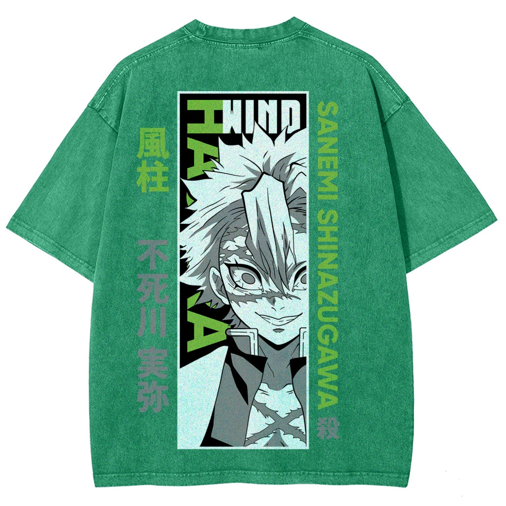 Demon Slayer Unisex Fit Washed T-Shirt 2507024148