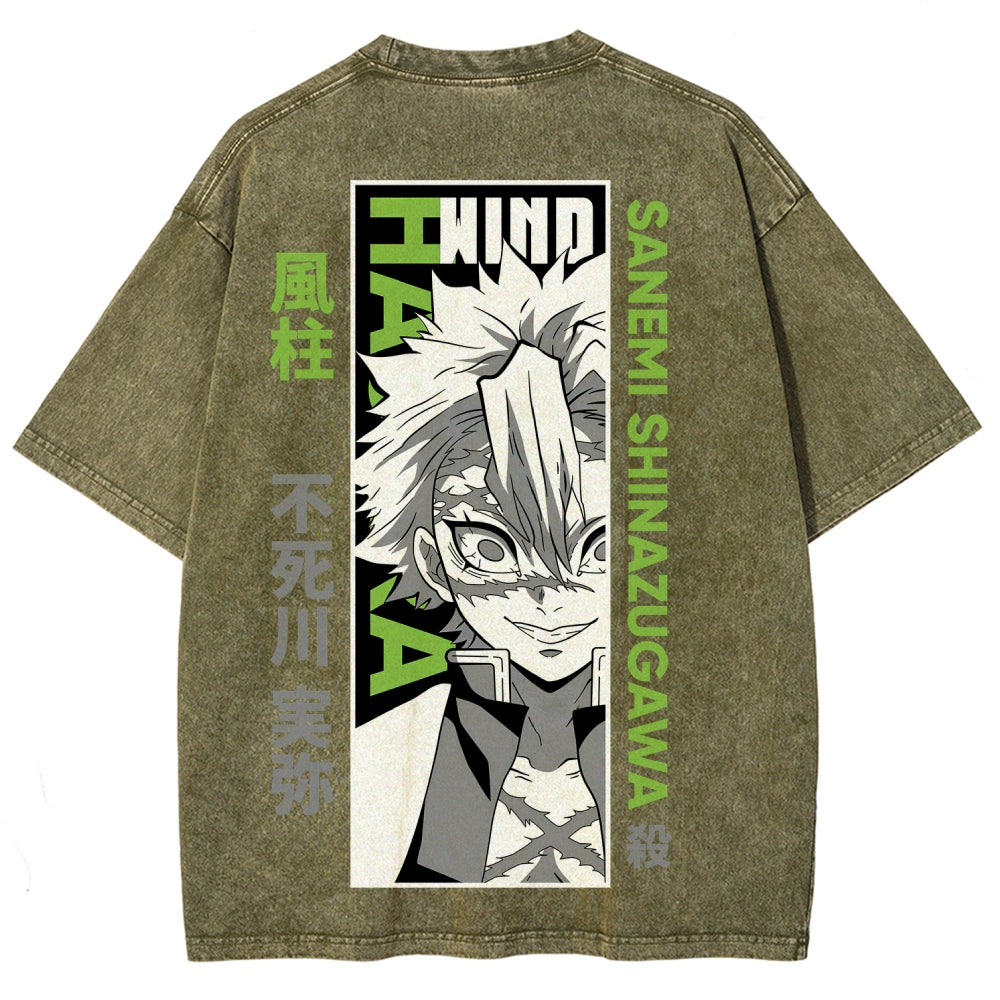 Demon Slayer Unisex Fit Washed T-Shirt 2507024148
