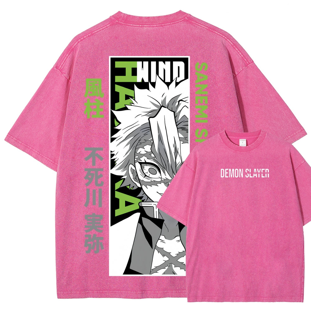 Demon Slayer Unisex Fit Washed T-Shirt 2507024148