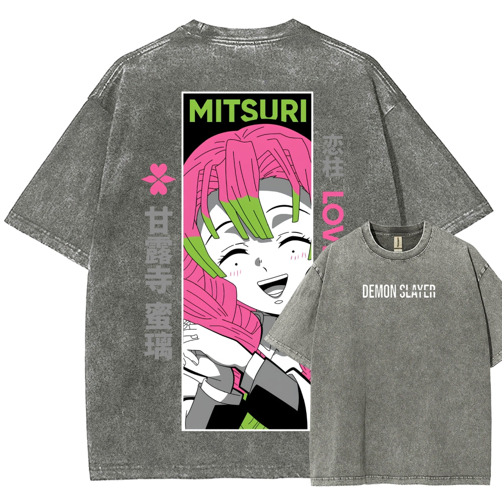Demon Slayer Unisex Fit Washed T-Shirt 2507024154