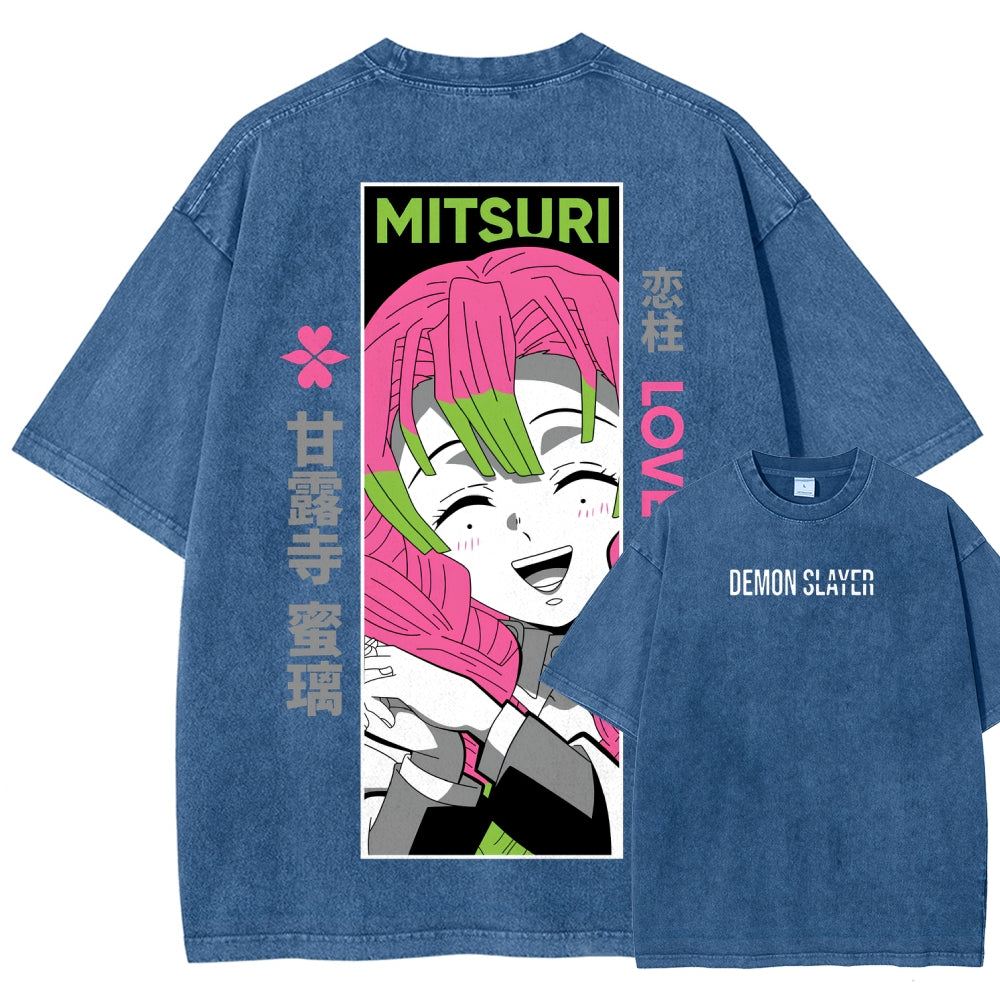 Demon Slayer Unisex Fit Washed T-Shirt 2507024154
