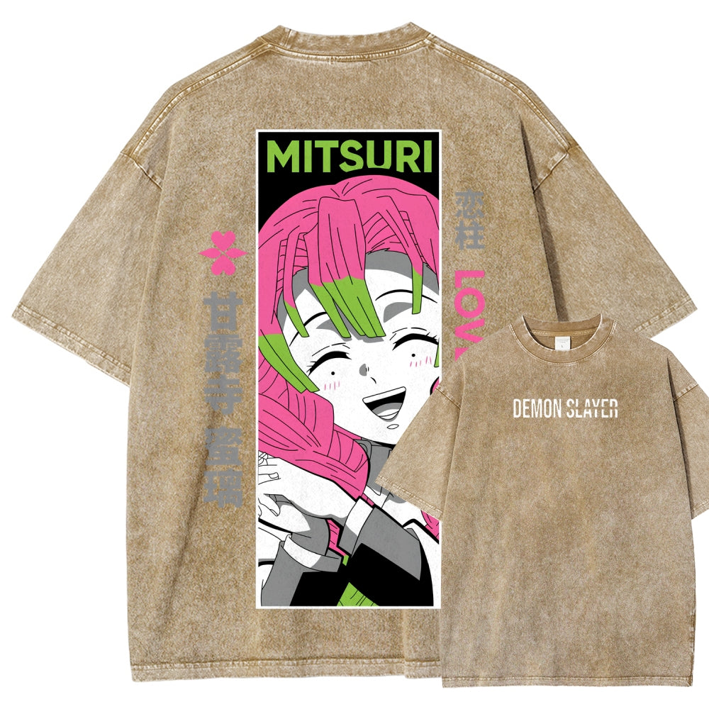 Demon Slayer Unisex Fit Washed T-Shirt 2507024154