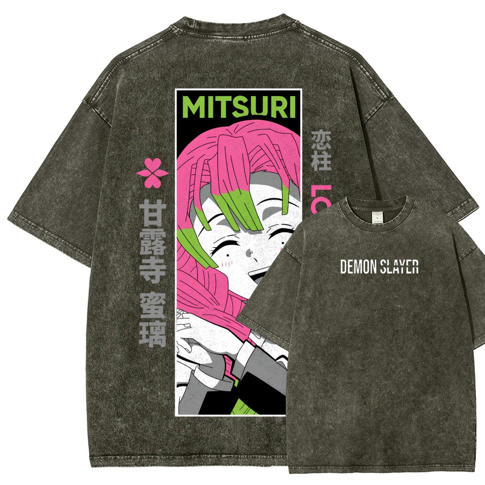 Demon Slayer Unisex Fit Washed T-Shirt 2507024154