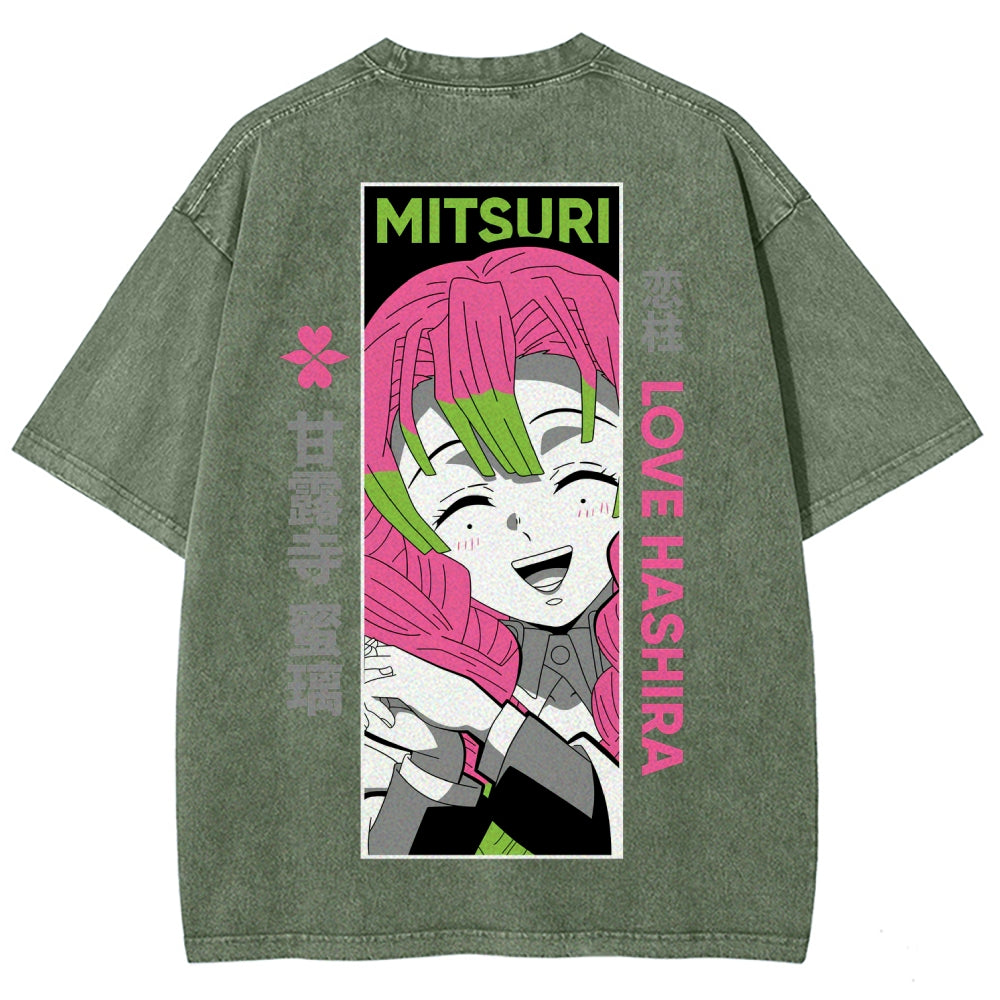 Demon Slayer Unisex Fit Washed T-Shirt 2507024154
