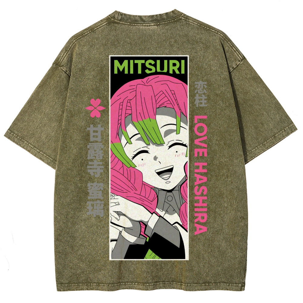Demon Slayer Unisex Fit Washed T-Shirt 2507024154