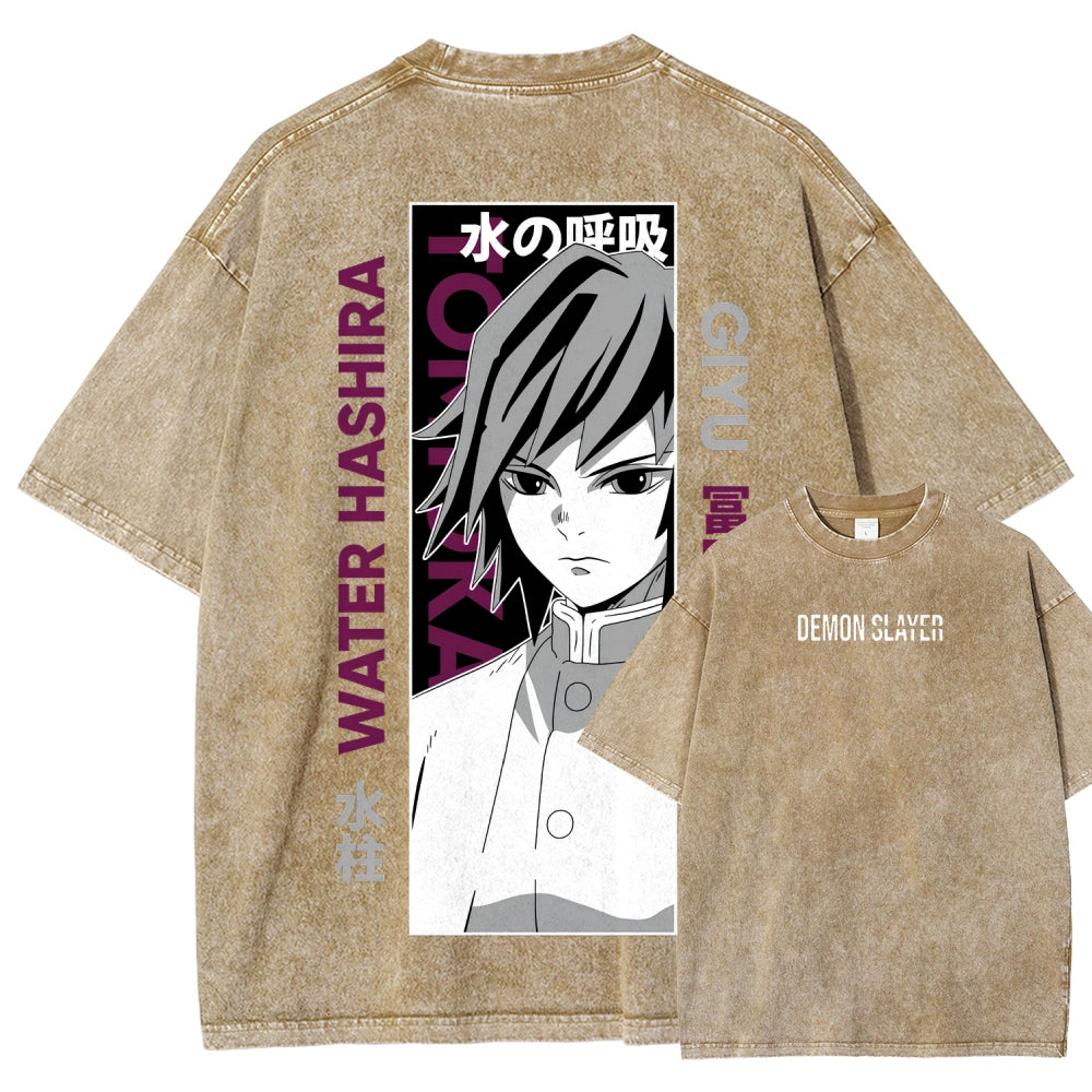 Demon Slayer Unisex Fit Washed T-Shirt 2507024156