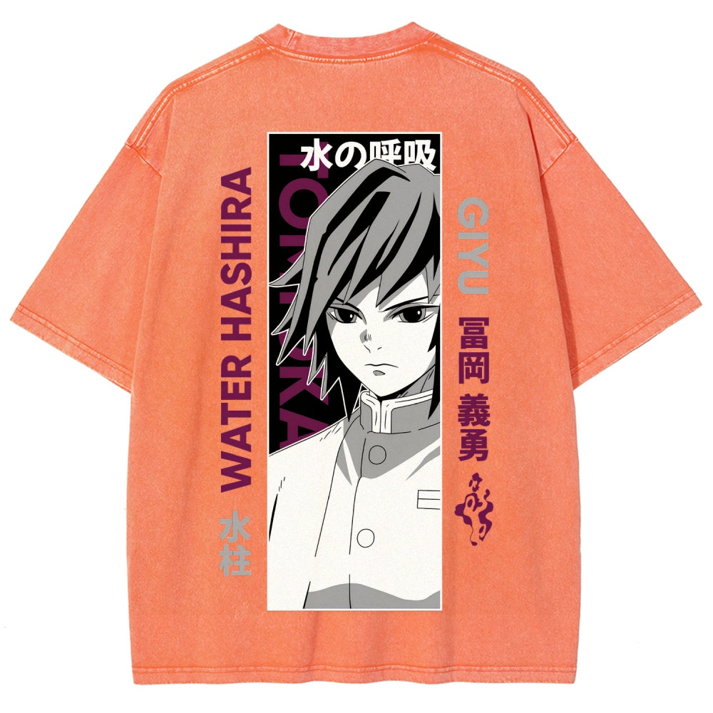 Demon Slayer Unisex Fit Washed T-Shirt 2507024156
