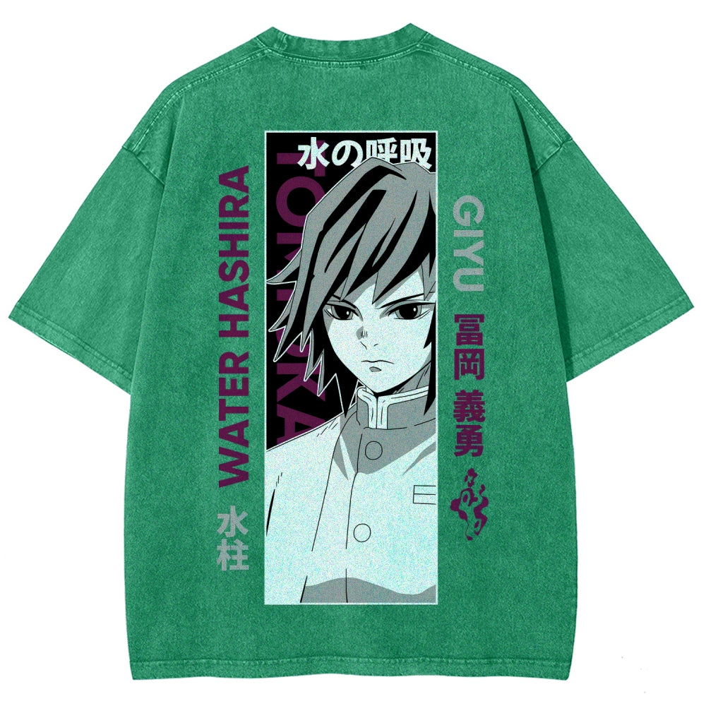 Demon Slayer Unisex Fit Washed T-Shirt 2507024156
