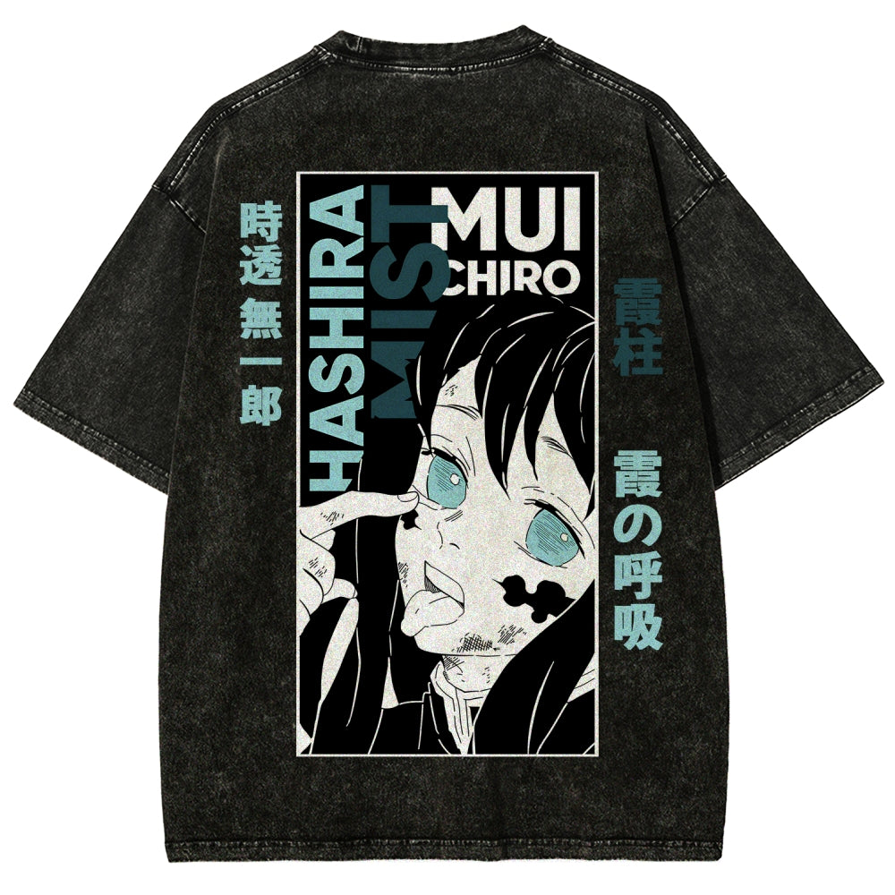 Demon Slayer Demon Slayer Unisex Fit Washed T-Shirt 2507024210