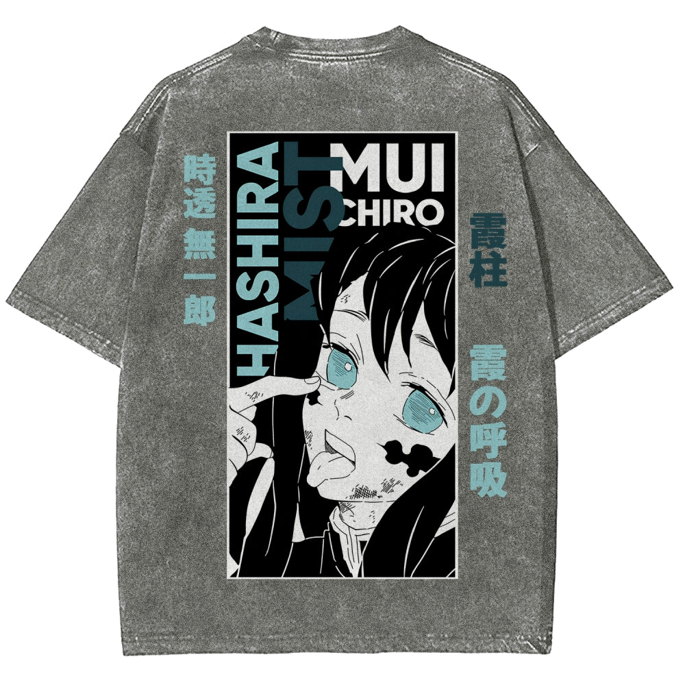 Demon Slayer Demon Slayer Unisex Fit Washed T-Shirt 2507024210