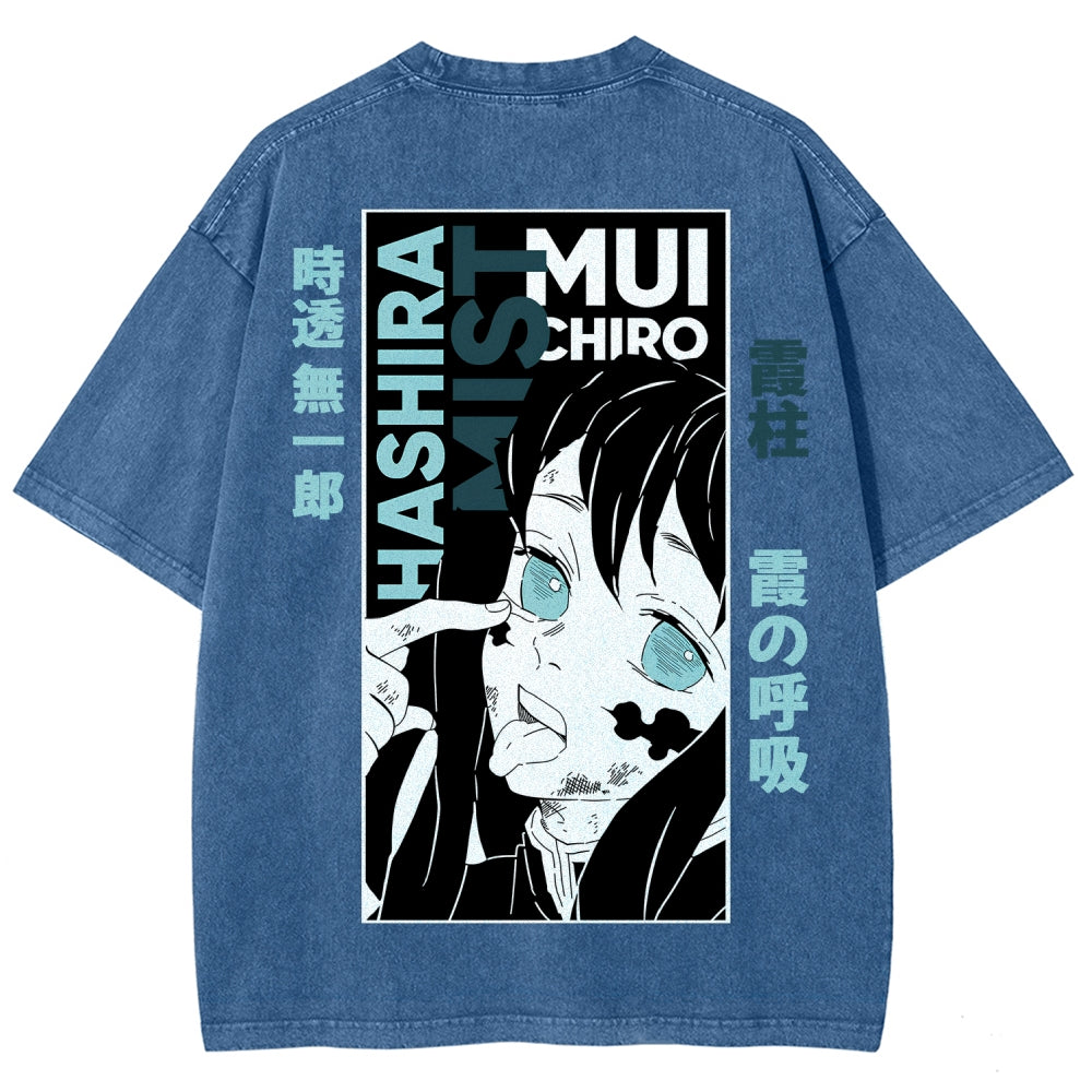 Demon Slayer Demon Slayer Unisex Fit Washed T-Shirt 2507024210