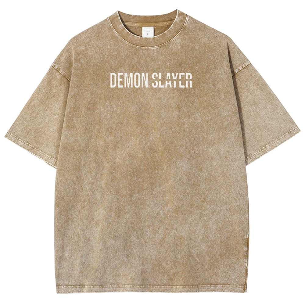 Demon Slayer Demon Slayer Unisex Fit Washed T-Shirt 2507024210