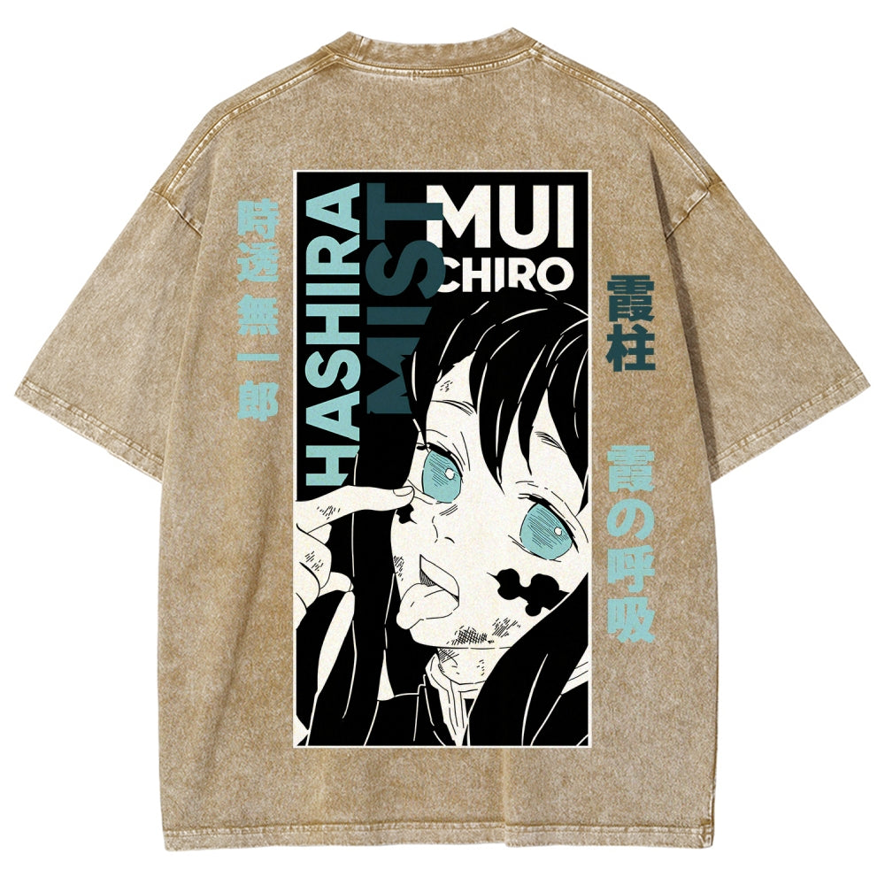Demon Slayer Demon Slayer Unisex Fit Washed T-Shirt 2507024210