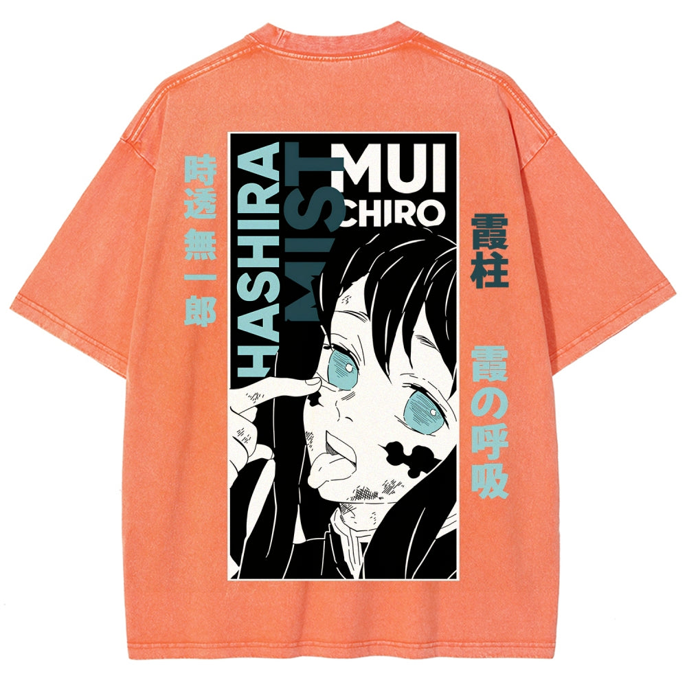 Demon Slayer Demon Slayer Unisex Fit Washed T-Shirt 2507024210