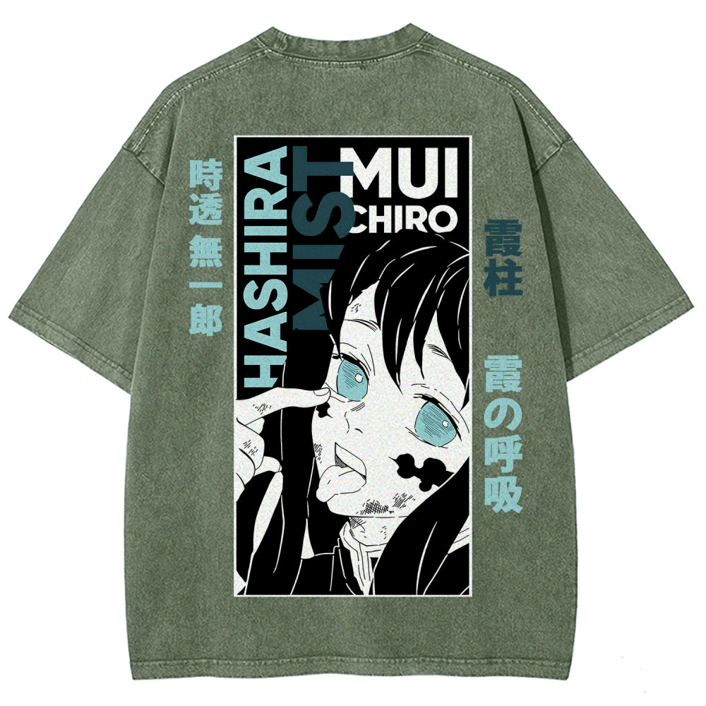 Demon Slayer Demon Slayer Unisex Fit Washed T-Shirt 2507024210