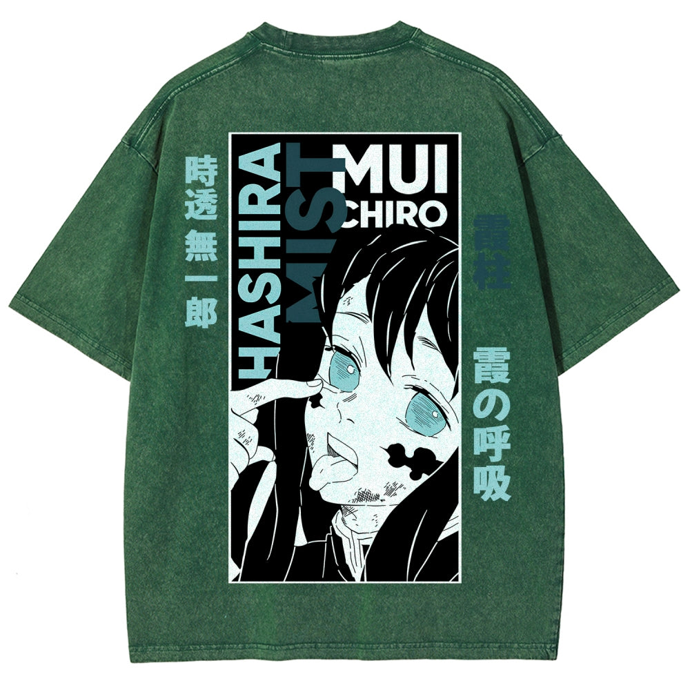 Demon Slayer Demon Slayer Unisex Fit Washed T-Shirt 2507024210