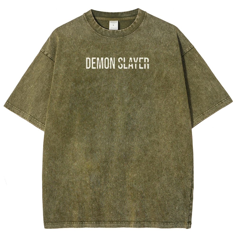 Demon Slayer Demon Slayer Unisex Fit Washed T-Shirt 2507024210
