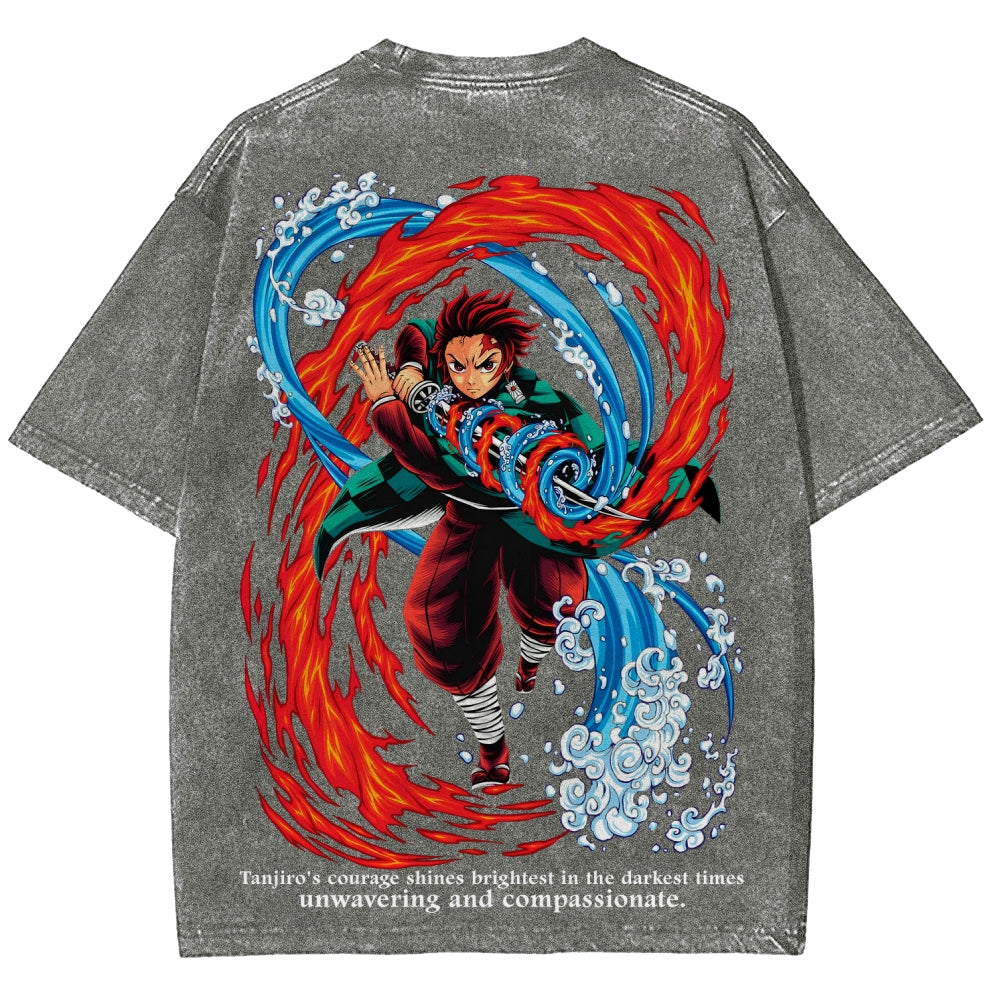 Demon Slayer Unisex Fit Washed T-Shirt 2507028450