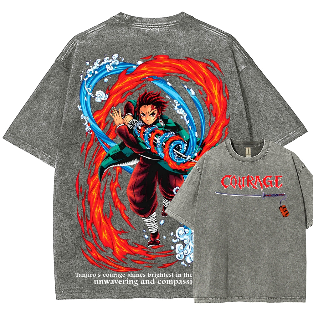 Demon Slayer Unisex Fit Washed T-Shirt 2507028450