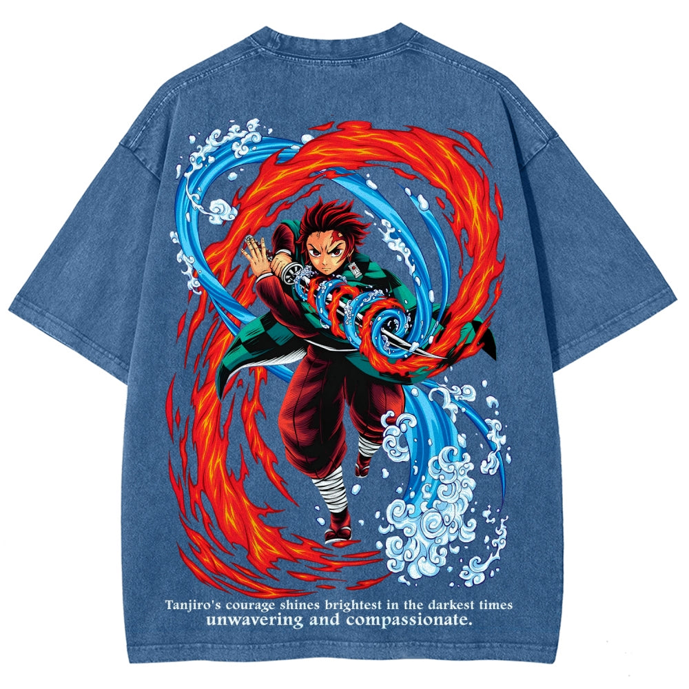 Demon Slayer Unisex Fit Washed T-Shirt 2507028450