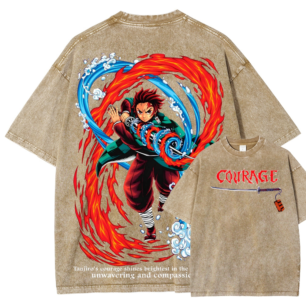 Demon Slayer Unisex Fit Washed T-Shirt 2507028450