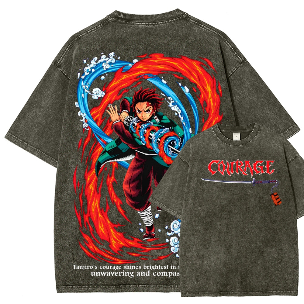 Demon Slayer Unisex Fit Washed T-Shirt 2507028450