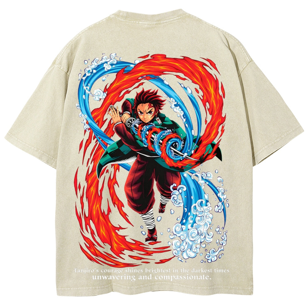 Demon Slayer Unisex Fit Washed T-Shirt 2507028450