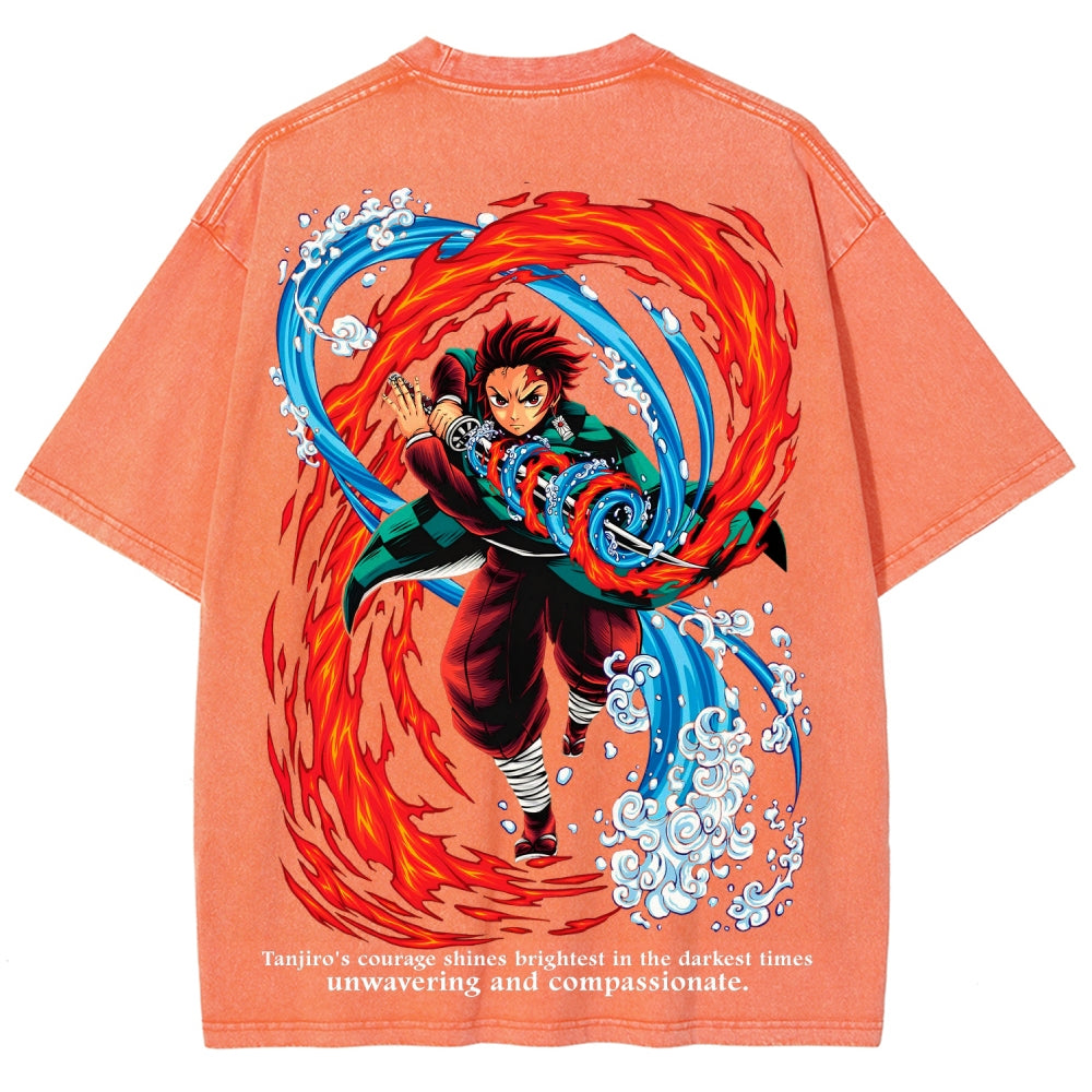 Demon Slayer Unisex Fit Washed T-Shirt 2507028450