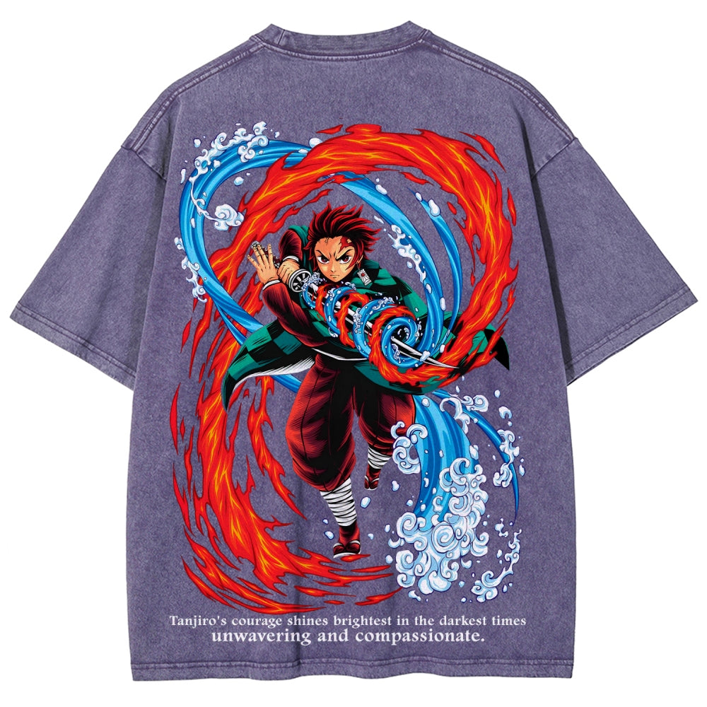 Demon Slayer Unisex Fit Washed T-Shirt 2507028450