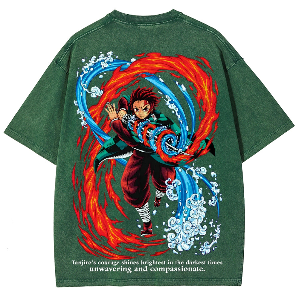 Demon Slayer Unisex Fit Washed T-Shirt 2507028450