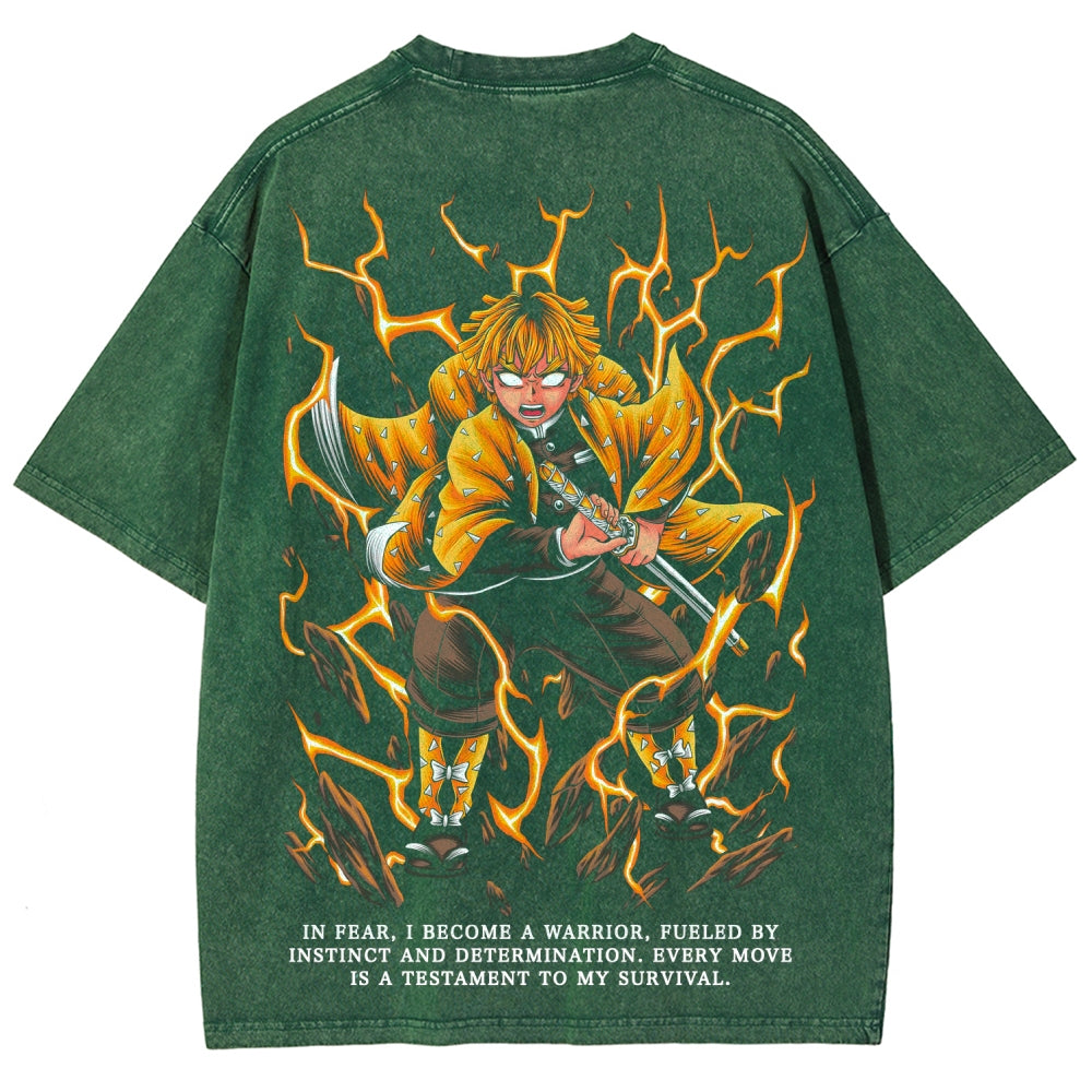 Demon Slayer Unisex Fit Washed T-Shirt 2507028455