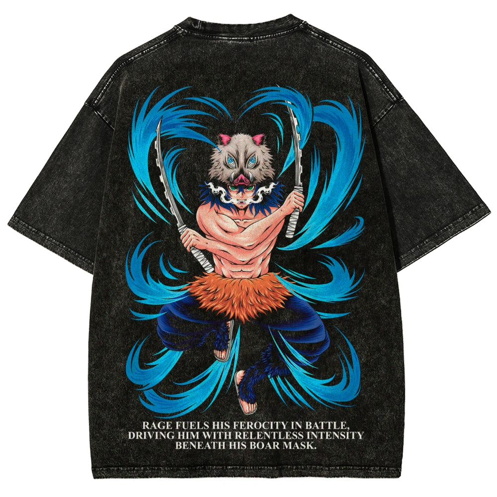 Demon Slayer Unisex Fit Washed T-Shirt 2507028459