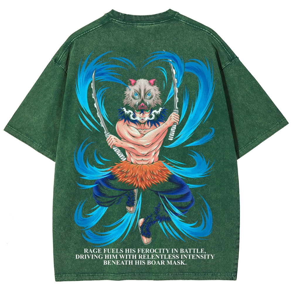 Demon Slayer Unisex Fit Washed T-Shirt 2507028459