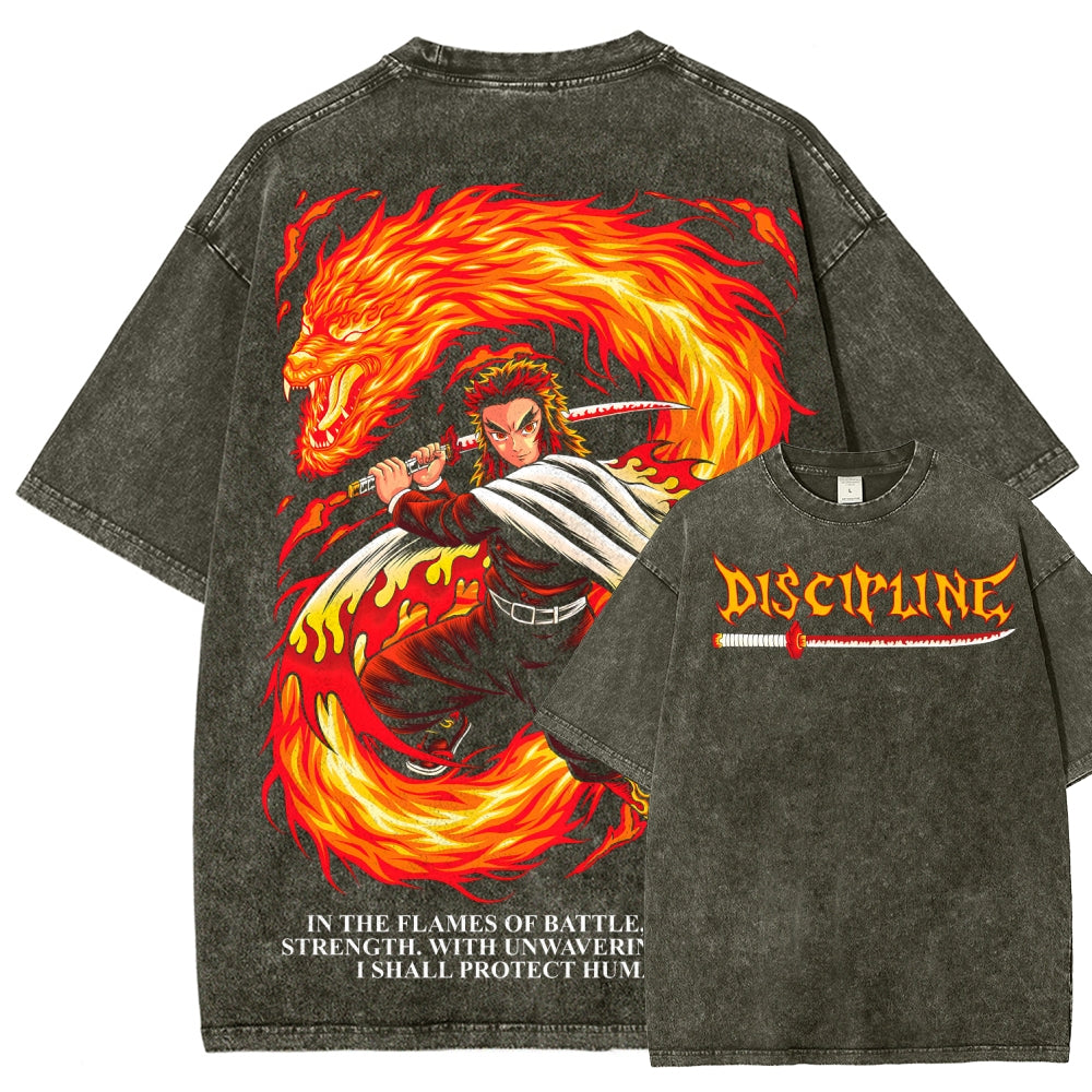 Demon Slayer Unisex Fit Washed T-Shirt 2507028461