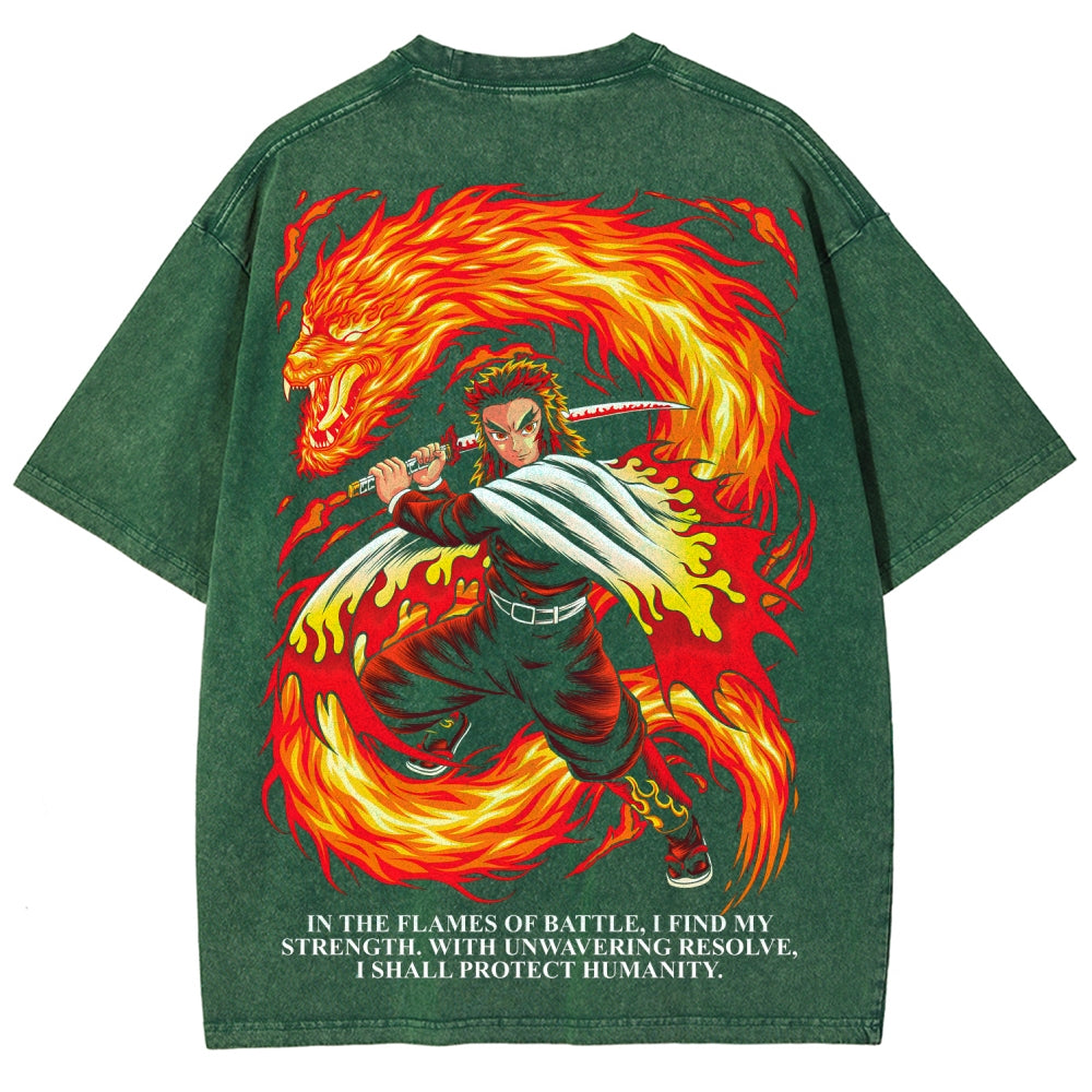 Demon Slayer Unisex Fit Washed T-Shirt 2507028461