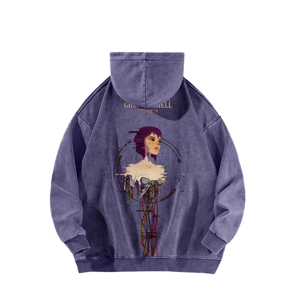 Ghost in the Shell Casual Washed Hoodie 2508002116