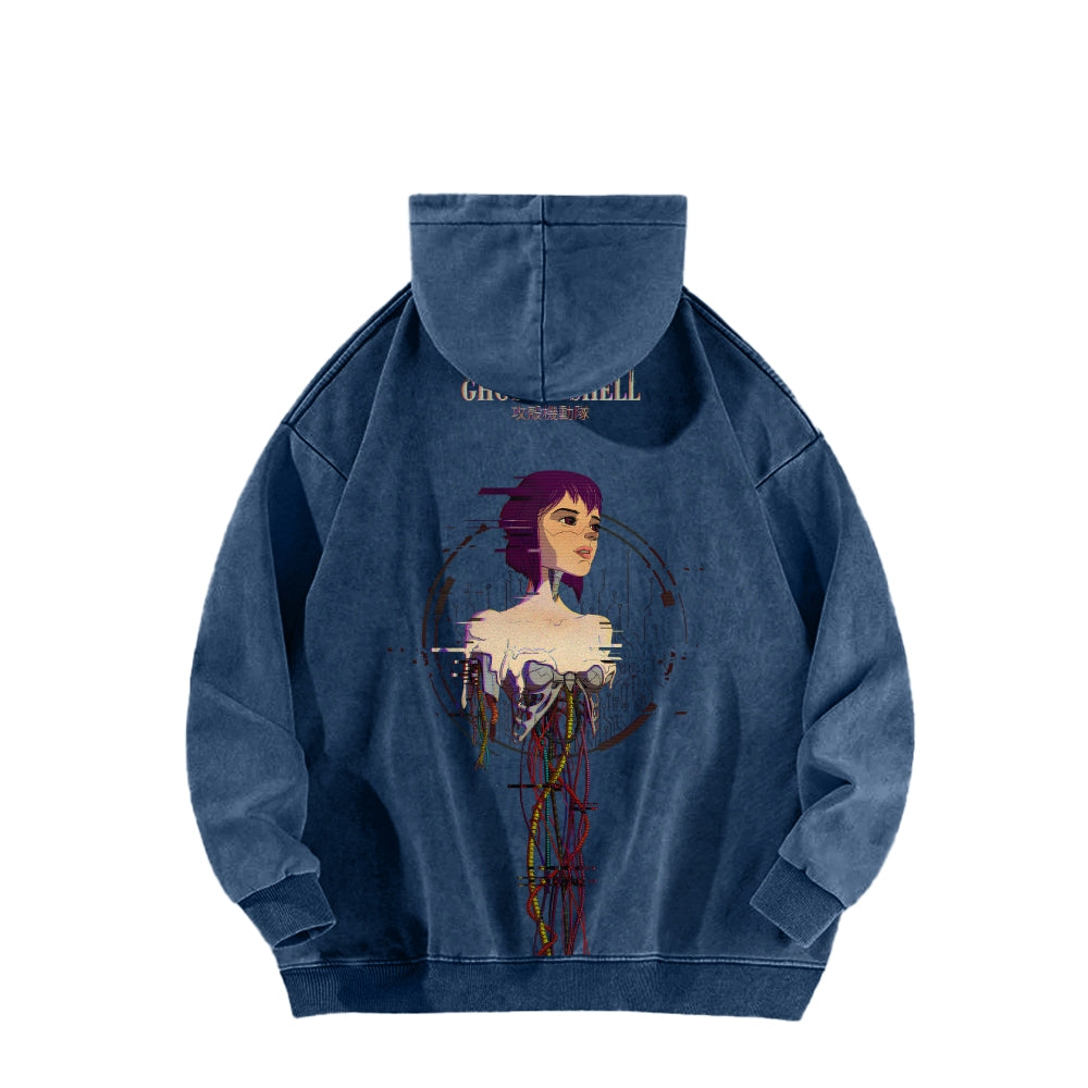 Ghost in the Shell Casual Washed Hoodie 2508002116