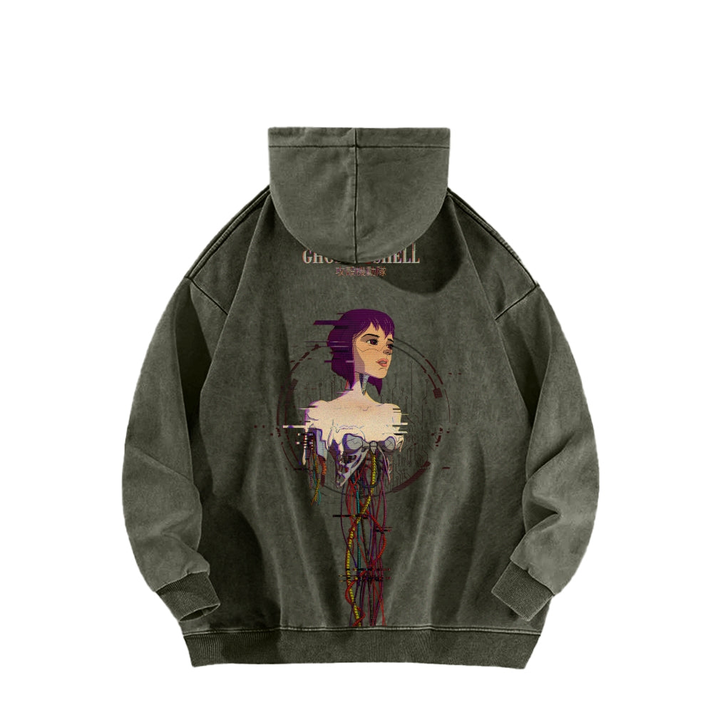 Ghost in the Shell Casual Washed Hoodie 2508002116