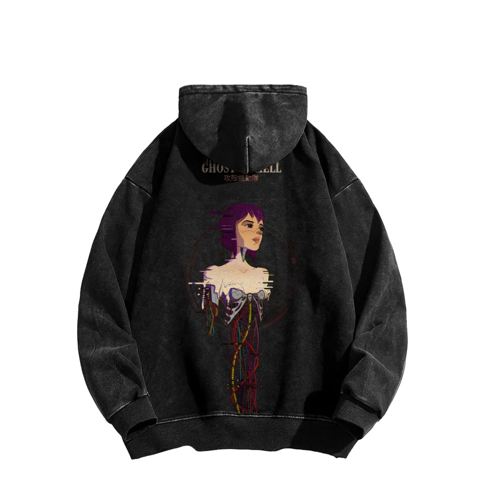 Ghost in the Shell Casual Washed Hoodie 2508002116