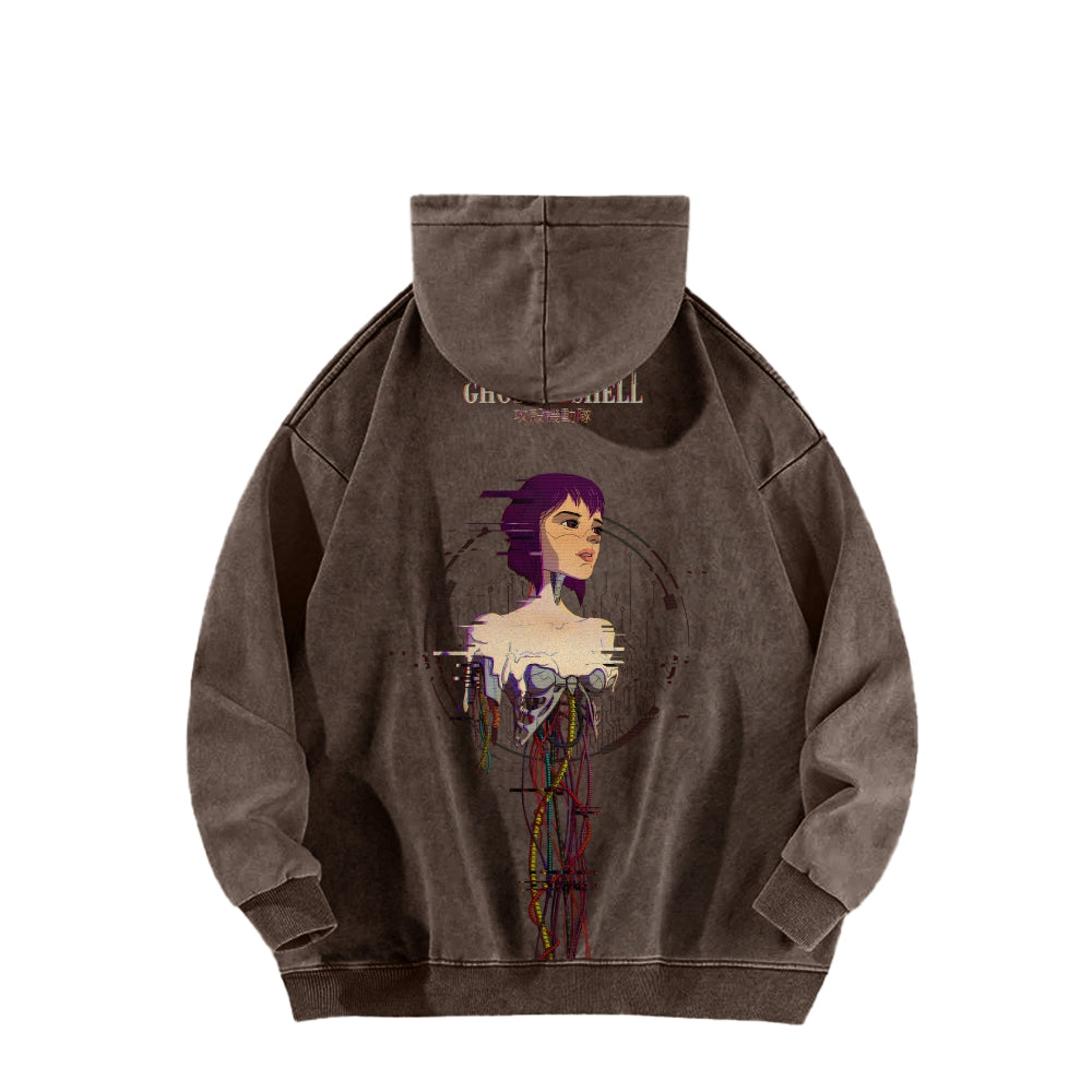 Ghost in the Shell Casual Washed Hoodie 2508002116