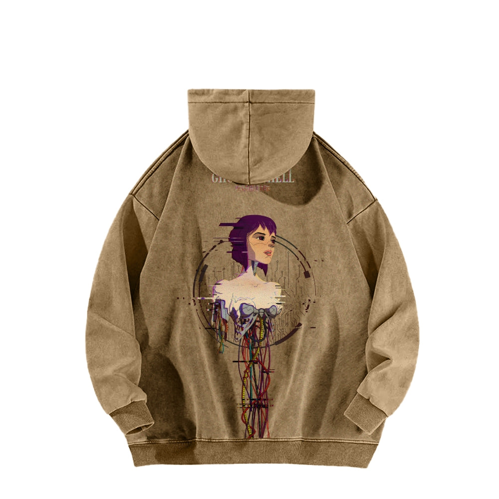Ghost in the Shell Casual Washed Hoodie 2508002116