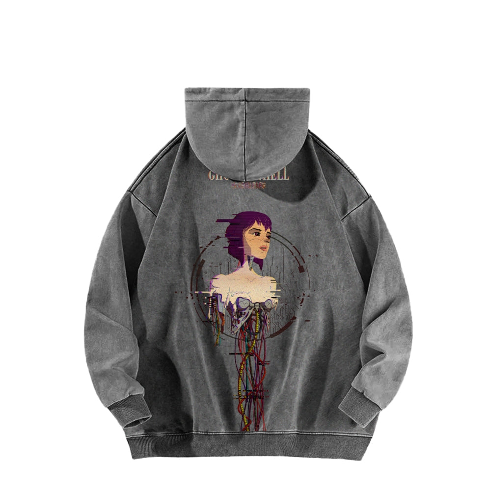 Ghost in the Shell Casual Washed Hoodie 2508002116